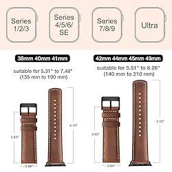 SUNFWR Leather Bands Compatible with Apple Watch