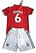 Paul Pogba #6 Manchester United 2016/2017 Home Jersey & Shorts for Kids (9-10 Years Old)