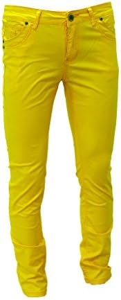 Evolution Division - Men's Yellow Color Casual Pants with Stretch (Waist 42)