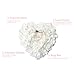 15x13cm Wedding Ring Pillow White Romantic Flower Girl Baskets Rose Wedding Ring Box Rose Heart Favors Wedding Ring Pillow with Elegant Satin Flora Jewelry Case Wedding Accessories