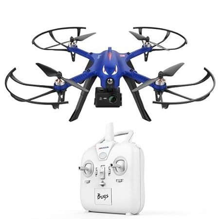 DROCON Bürstenlose Drohne Quadrocopter Bugs 3 (Action Kamera Halterung, Langer Steuerabstand)blau
