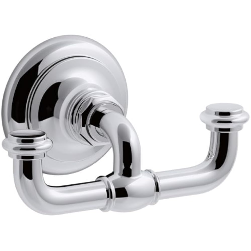 K-72572-CP Artifacts Double Robe Hook, Polished Chrome Bath Towel Hooks ...