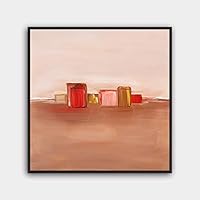 Framed Canvas Wall Art Abstract Canvas Prints Home Artwork Decoration for Living Room,Bedroom - 16x16 inches