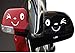 2 X Yonger Cute Smile Face 3D Decal Sticker for Auto Car Side Mirror L+R Rearview White