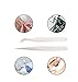 EXCLAIM BEAUTY Eyelash Extension Tweezers Straight and Curved Tip Stainless Steel Tweezers for Eyelash Extensions, Eyelash Tweezers for Extensions, Eyelash Tweezers Set 2 Pack