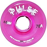 Atom Skates Quad Roller Wheels/Outdoor/Hardness 78A / 65x37 Pink Pulse / 8pk