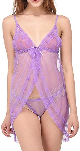 Primeshoppy Women's Babydoll Lingerie Nightwear Sleepwear Dress for Women/Ladies (Free Size)