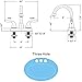 HOTIS HOME Brushed Nickel Bathroom Sink Faucet, 2 Handle 4 Inch Centerset Bathroom Faucet, 3 Hole Small Bathroom Sink Faucet with Supply Lines and Pop-up Drain, RV faucets for Camper Lavatory Vanity