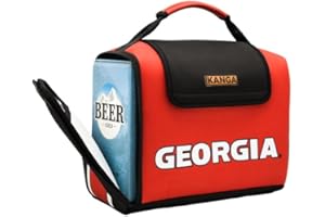 Kanga Georgia Bulldogs Insulated Cooler Bag - University of Georgia Soft Cooler Bag - Can Beer and Seltzer Drink Cooler - Insulated and Durability Tested - Kanga Kase Mate