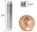 Bastex Cross Shape Metal Stamp Tool for Customizing Jewelry, Clay Art, Leathers and Other DIY Projects. Outline Design, Made of Hard Steel, 6mm Head