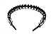 Yeshan Rhinestone and Crystal Teeth Comb Plastic Hairband Hair Hoop Headband for Women,ABWhite