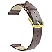 ZLIMSN Soft Genuine Leather Watch Band 18mm 20mm 22mm Brown Black Smooth Thin Full Grains Strap