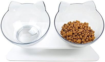 Laifug Elevated Double Cat Bowl Pet Feeding Bowl Raised The Bottom
