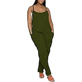 Nimsruc Womens Jumpsuits Casual Summer Rompers Sling Sleeveless Loose Baggy Overalls Jumpers With Pockets 2026