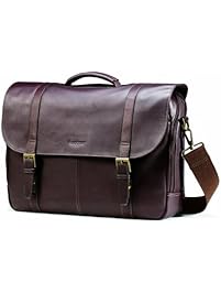 Samsonite Colombian Leather Flap-Over Laptop Messenger Bag