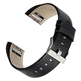 For Fitbit Charge 2 Bands, bayite Genuine Leather Replacement Wristbands for Fitbit Charge 2, Large Small 10 different colors