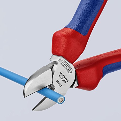 Knipex Seitenschneider verchromt, mit Mehrkomponenten-Hüllen 160 mm 70 05 160 – Bild 8