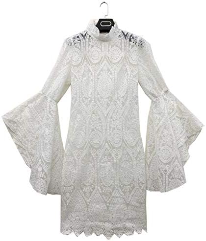 long sleeve white embroidered dress