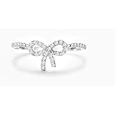 PINKPIN 18K Gold Plated S925 Sterling Silver Bow Knot Ring for Women Fashion Rings for Women Ring Jewelry Gifts