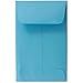 JAM PAPER #1 Coin Business Colored Envelopes - 2 1/4 x 3 1/2 - Blue Recycled - 50/Pack
