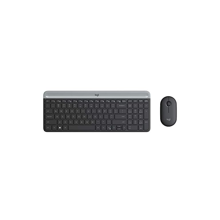 Logitech MK470 Slim Wireless Keyboard and Mouse Combo – Modern Compact Layout, Ultra Quiet, 2.4 GHz USB Receiver, Plug n…