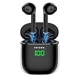 Wireless Earbuds, Fricon N6 Bluetooth Earbuds Touch Control Bluetooth Headphones True Wireless Earbuds Bluetooth Earphones with Charging Case in-Ear Headphones Built in Mic Headset (Black&Silver)