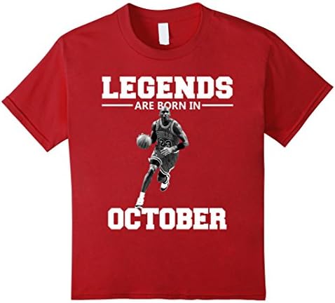 Kids Michael Shirt Jordan Legends Are Born In October 10 Cranberry