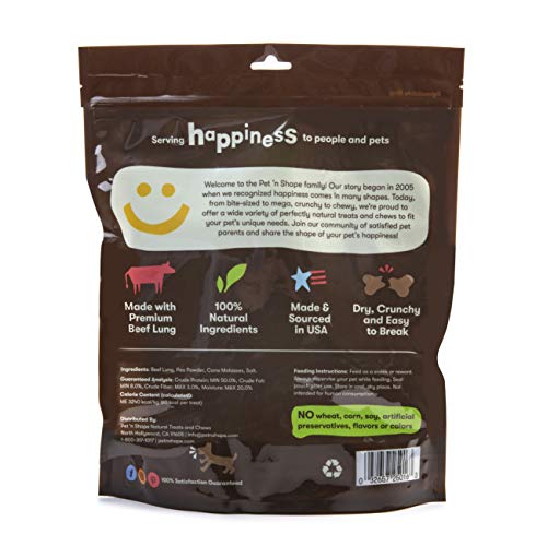 Pet 'n Shape All American Beef Lung Patties Dog Treats - Made and Sourced in The USA, 1 lb - Thumbnail 3