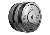 X Training Equipment Premium Black Bumper Plate Solid Rubber with Steel Insert - Great for Crosstraining Workouts (Set: 160lb)