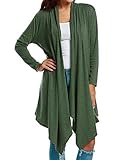 Zeagoo Women's Long Sleeve Draped Open Front Winter Spring Cardigan Sweater