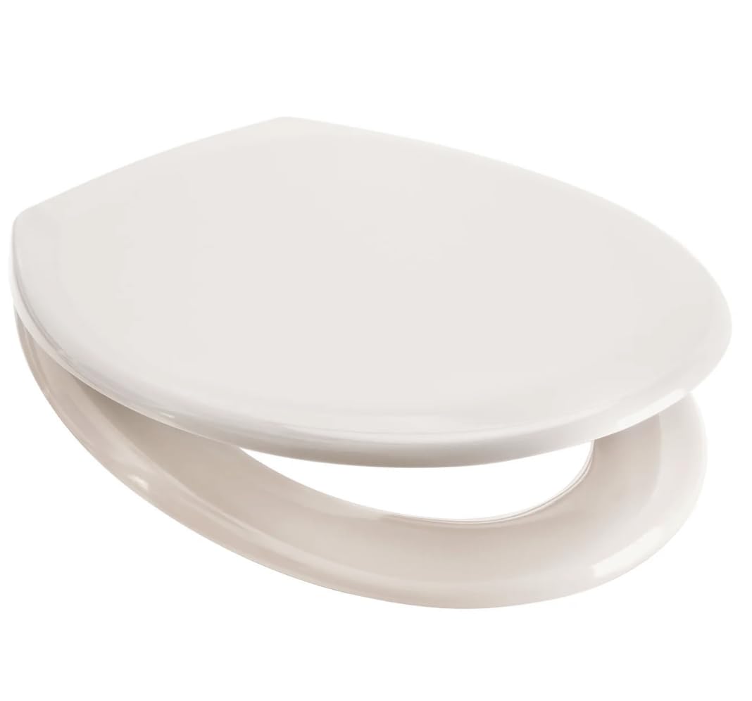 New Euroshowers Rainbow Toilet Seats ONE Button Release Soft Close Top/Bottom Fix (Cream)