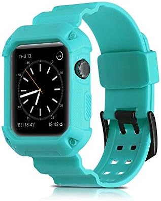 Harpi 2018 Rubber Wrist Band Strap+Bumper Watch Case Fit Apple Watch Series1 2 3 38mm 42mmSmart Watch Band Replacement