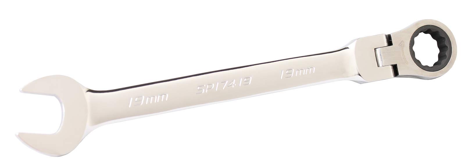 PS Products SP Tools SP17412 Ratchet Combination Spanner with Flexible Head 22 mm