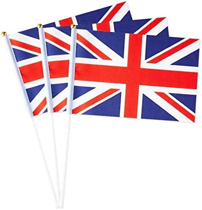 10pcs Union Jack Hand Flags Queen's Platinum Jubilee Waving Flag Royal Street Party Celebrations Sporting Events Pub BBQ Car Decorations - Image 4