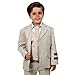 Johnnie Lene Boys Cotton/Linen Natural Summer Suit From Baby to Teen