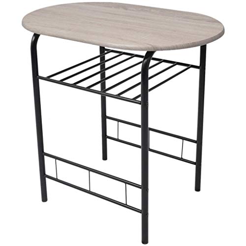 Festnight 3-TLG. Bar-Set Stehtisch Bartisch Bargruppe Tishgruppe Bartisch mit Barhocker |1 Bartisch & 2 Barhocker | MDF – Bild 8