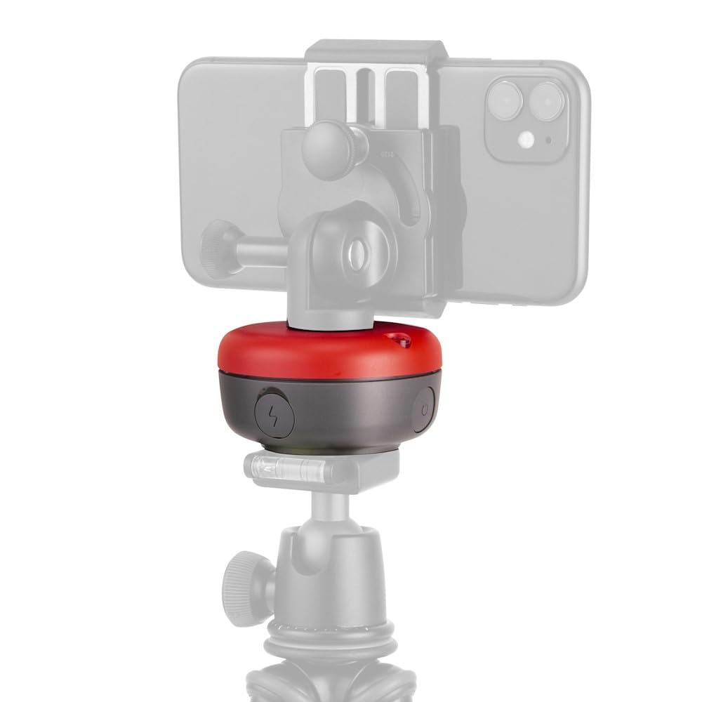 JOBY Spin Bluetooth Electronic Head, Motion Control, Motorized Mobile Phone Panning Base, Video Panoramic, Tripod Mount, Vlogging, Content Creation, Motion Filming, Time-Lapse, Time Lapse, App Control