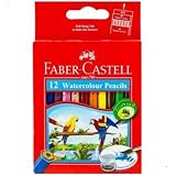 Faber-Castell Watercolour Pencils, Set of 12, Assorted Colours