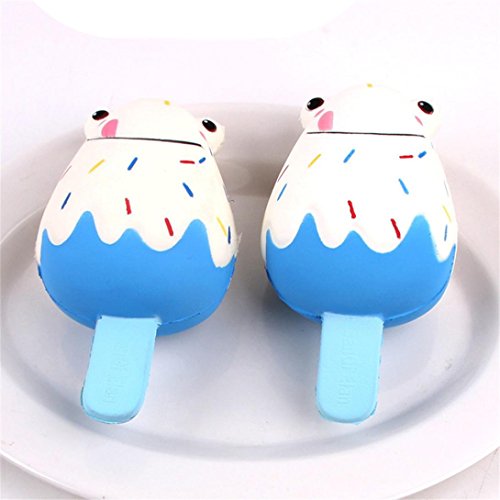 Clearance Sale!DEESEE(TM)Squishies Frogs Ice Cream Scented Slow Rising Squeeze Toys Stress Reliever Toys (A) - Thumbnail 5
