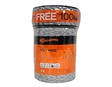 Gallagher Electric Fence Poly Wire | Bonus Pack - 1312 Ft Plus Free 328 Ft Roll | 6 Stainless Steel Strands for Reliable Conductivity and Rust Resistance | 1/16" Diameter Polywire | UV Resistant