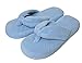 Onmygogo Coral Fleece Flip-flops for Women Non-slip Cotton Outsole (Size L（US women size 9.5-10.5), Blue