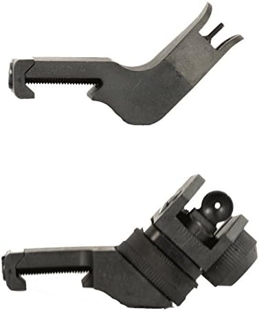 Black Ops Tactical AR15 Front and Rear 45 Degree Rapid Transition BUIS Backup Iron Sight