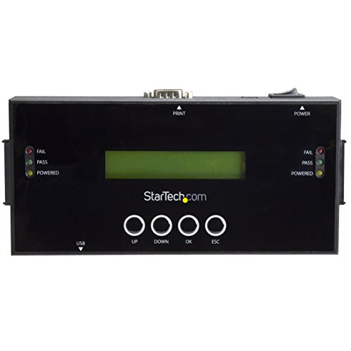 StarTech.com SATSASDUPE11 1:1 Standalone Hard Drive Duplicator and Eraser for 2.5"/3.5" SATA & SAS Drives