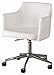 Signature Design by Ashley Baraga Contemporary Adjustable Swivel Home Office Desk Chair, White