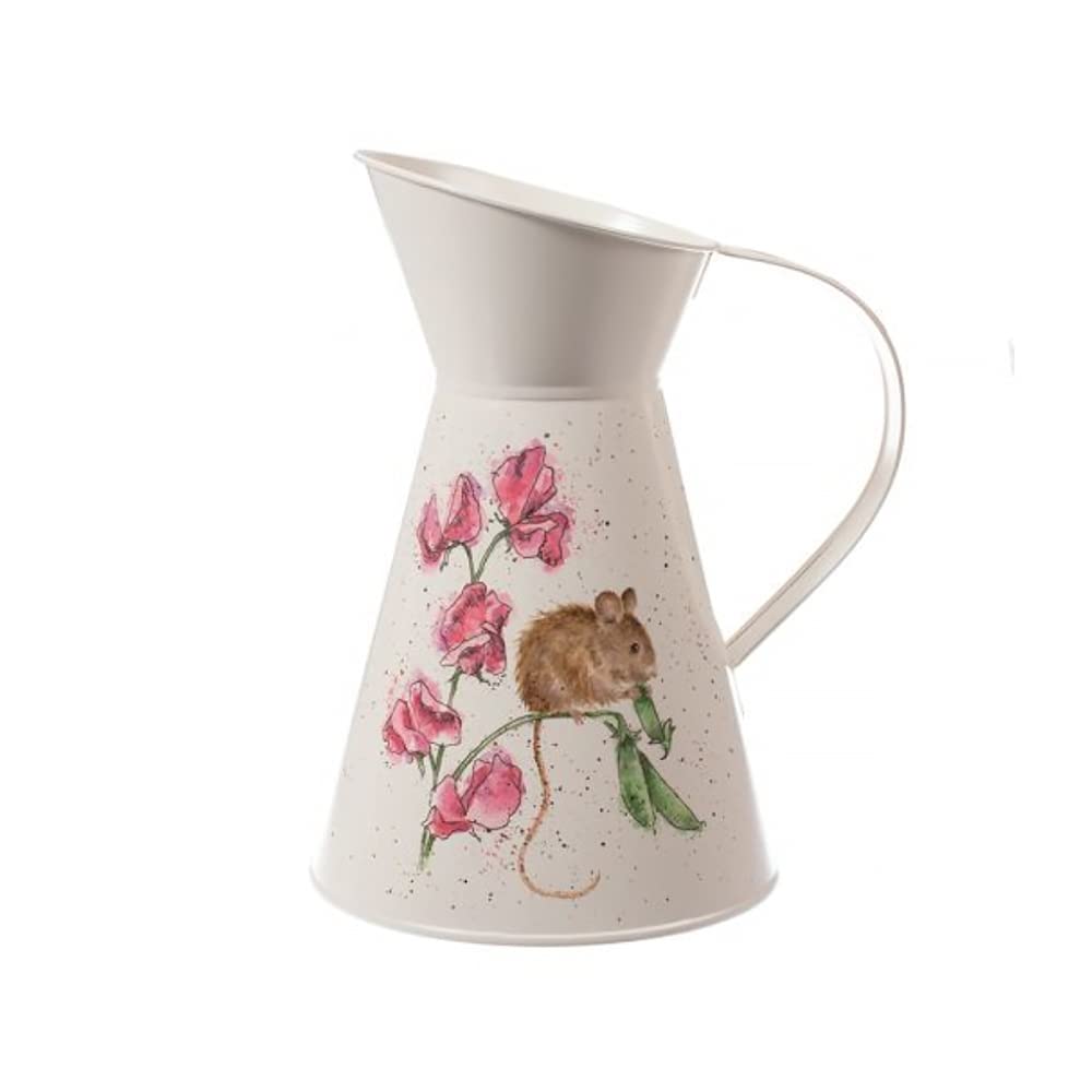 Wrendale Designs by Hannah Dale - The Pea Thief Mouse Flower Jug - 170mm by 250mm