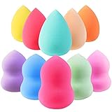10pack Makeup Sponge - Beauty Foundation Blending Sponge, You Can Use Damp or Dry for a Smooth Finished Look, Multi-colored Makeup Sponges