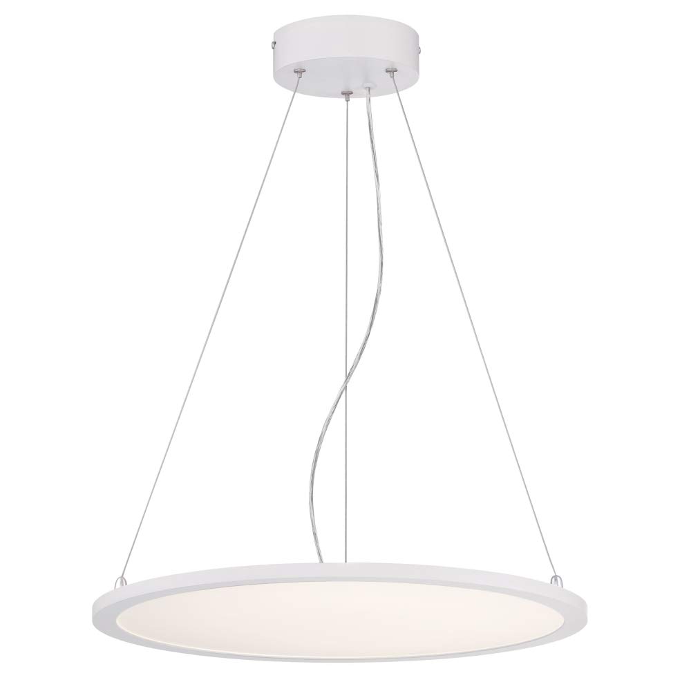 Westinghouse Lighting 6575140 Atler LED Indoor Pendant, Matte White Finish with White Acrylic Disc