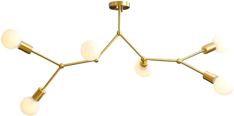 Moderno Latón Sólido Sputnik Candelabro 6-luces Branch Durante La