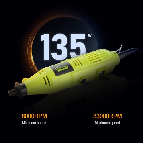 DEWINNER Rotary Tool Kit 135W with 234pc Accessory Set & Storage Case, Variable Speed 8000-33000rpm, Ideal for DIY, Woodwork & Hobby Craft, Dremel Compatible DWTK1201