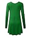 ALL FOR YOU Women's Long Sleeve V-Neck Tunic Kelly Green X-Large